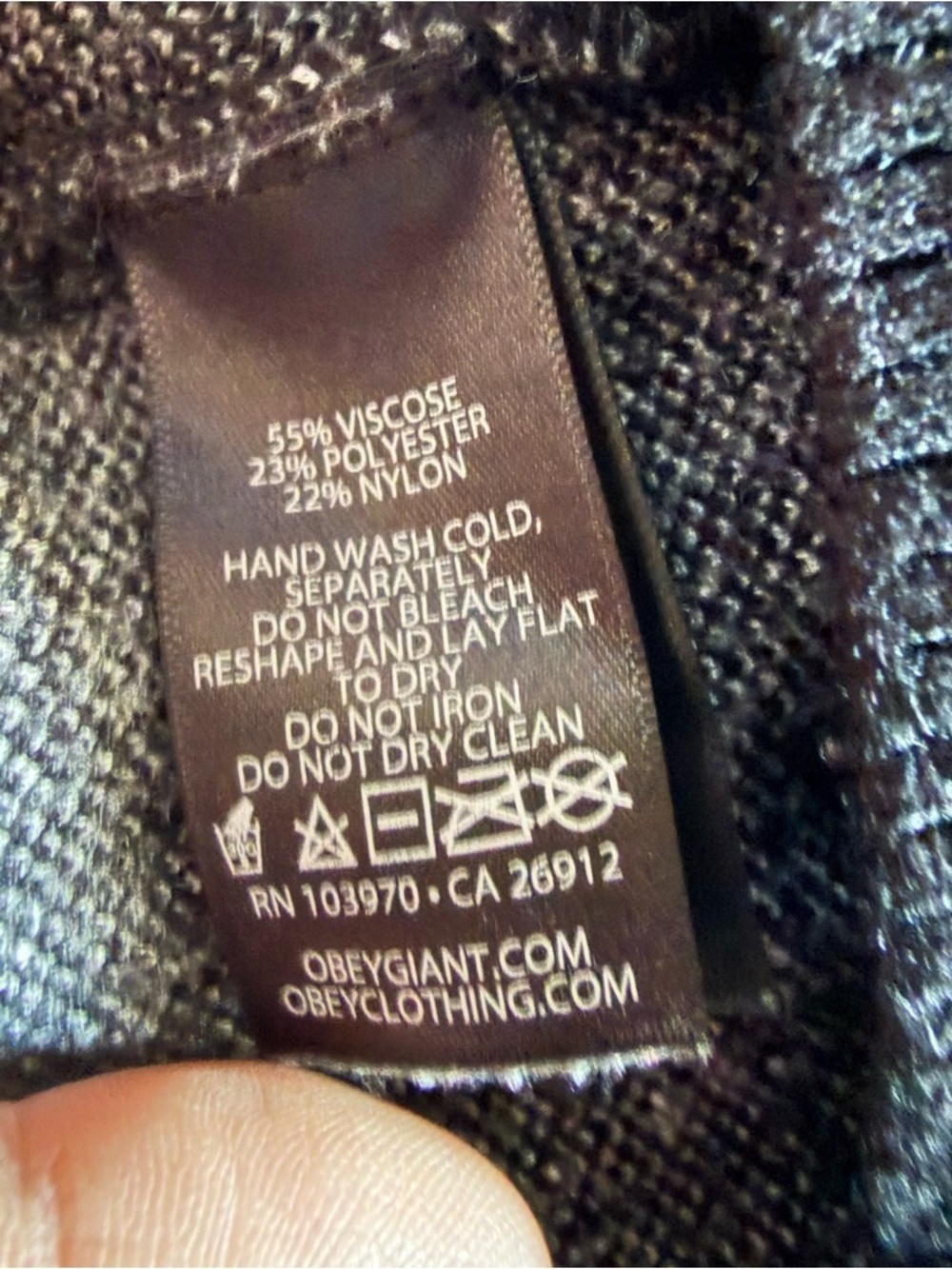 Obey Black Celestial Patterned Cardigan Size L - Picture 9 of 9